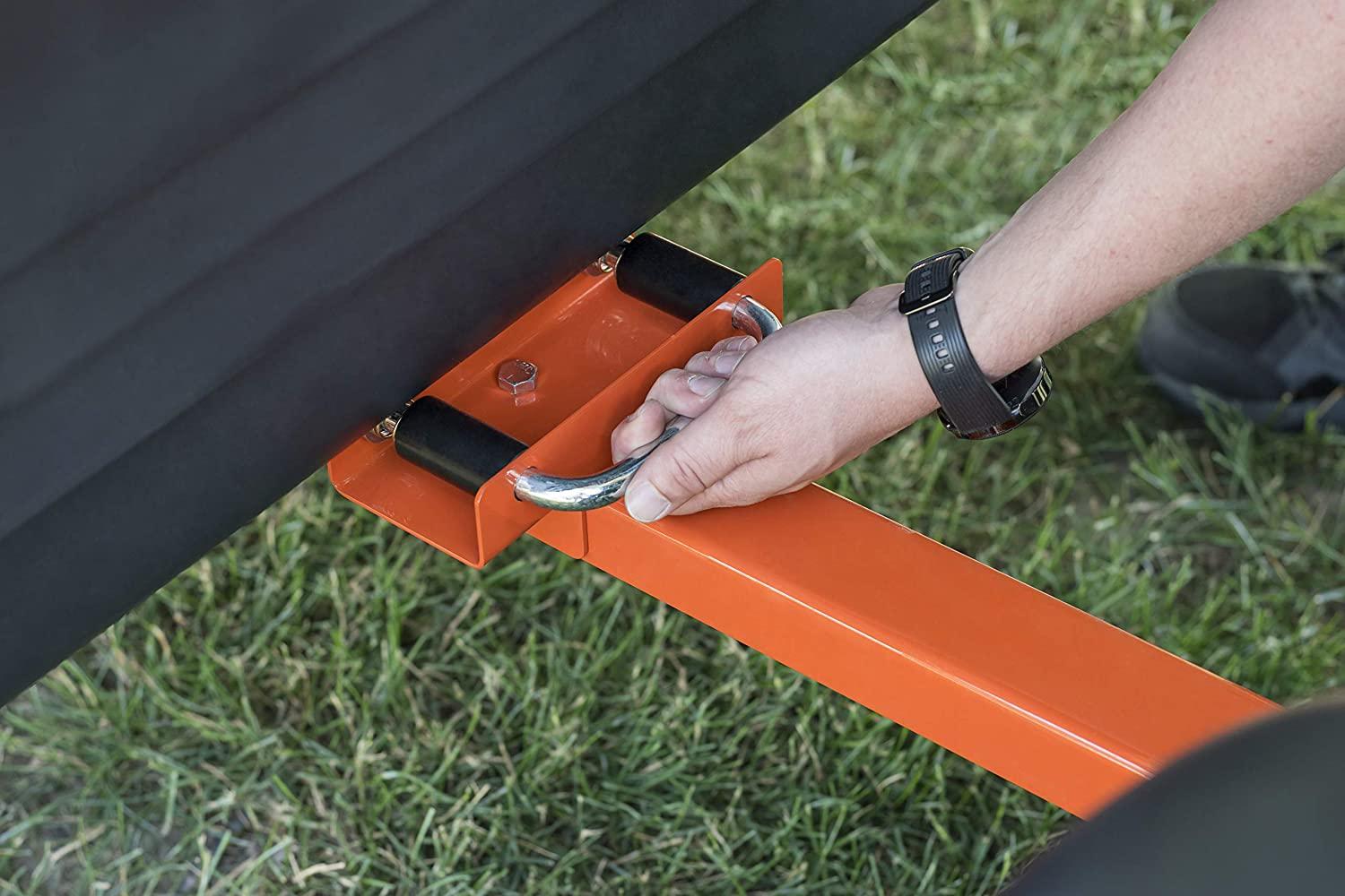 Agri Fab Inc 45 0553, 1000 Pound, Poly Dump/Swivel Cart, Black/Orange