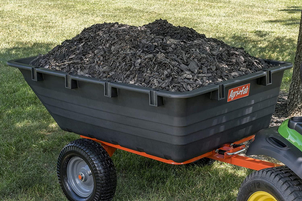 Agri Fab Inc 45 0553, 1000 Pound, Poly Dump/Swivel Cart, Black/Orange