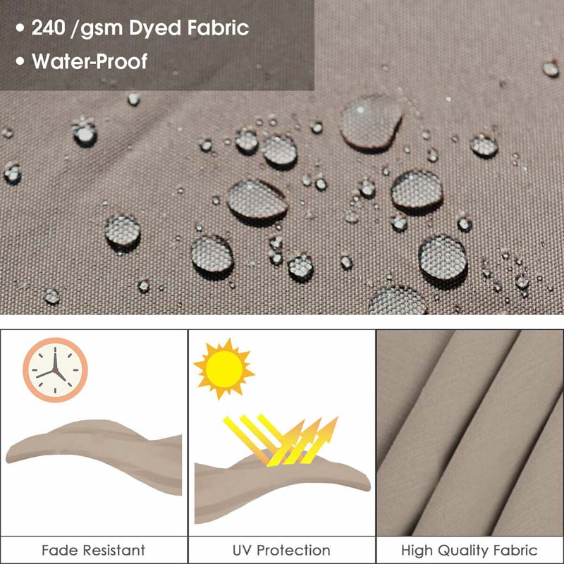10 Ft 360 Degree Tilt Aluminum Square Large Outdoor Patio Offset Cantilever Umbrella For Pool Deck Backyard