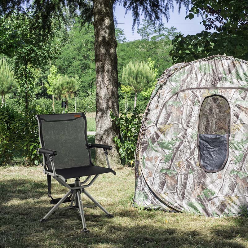 360 Degree Silent Swivel Blind Chair With 4 Adjustable Legs Portable Folding Hunting Chairs For Blinds Fishing Camping - Comfortable And Ergonomic Design