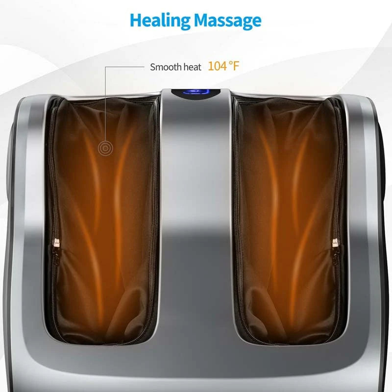 Foot Amp Calf Massager With Heat Amp Remote Shiatsu Kneading Electric Massage Machine With Adjustable Tilt Base Timer Lcd Screen