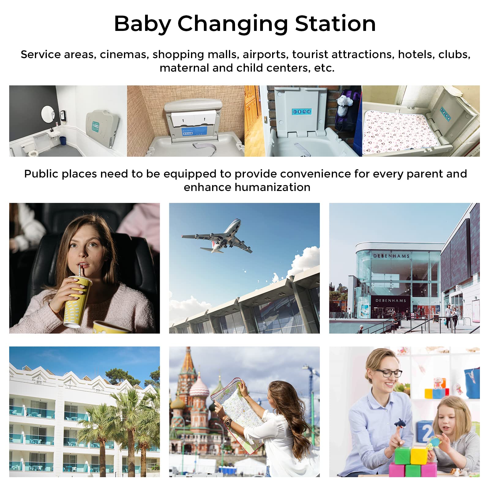 Changing Station Horizontal Mounted Commercial
