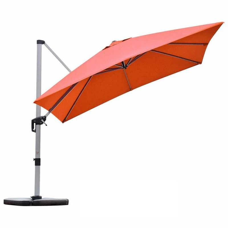 10 Ft 360 Degree Tilt Aluminum Square Large Outdoor Patio Offset Cantilever Umbrella For Pool Deck Backyard