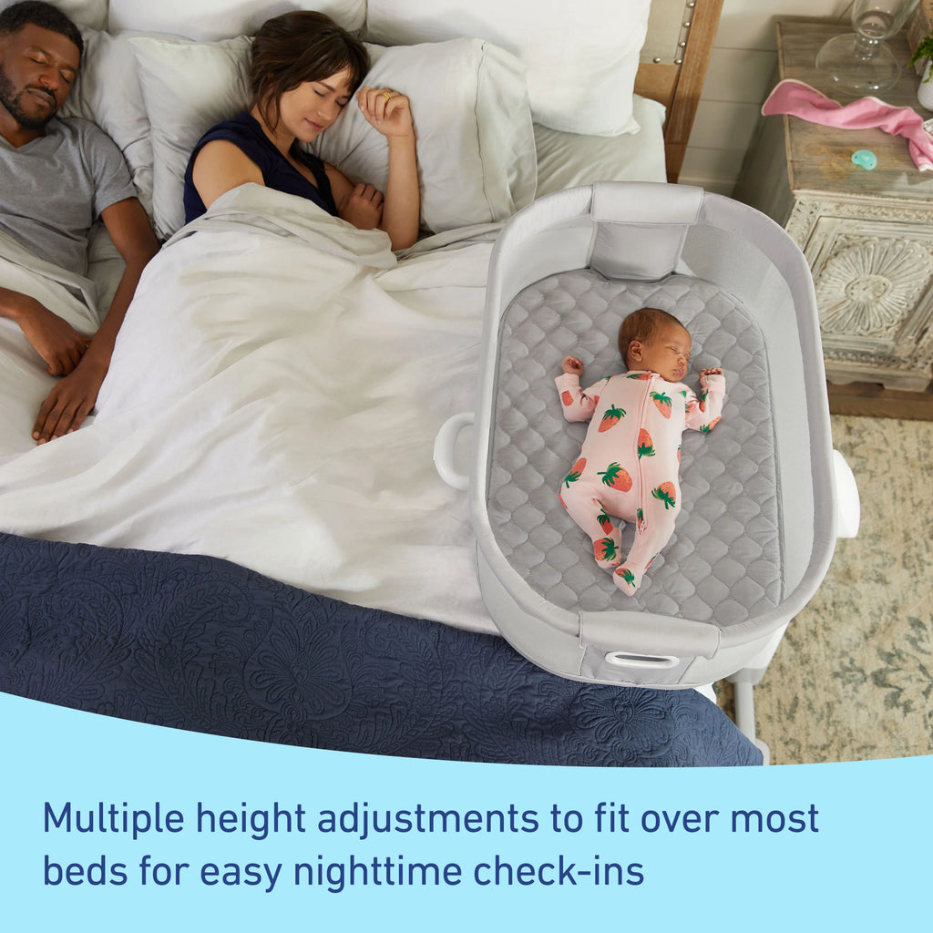Graco DreamMore Newborn Bedside Bassinet Deluxe with Calming Motion, Maison