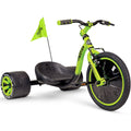 Madd Gear Drift Trike Strong Steel Frame Tricycle Adjustable Seat Black Green Machine 5 Years & up