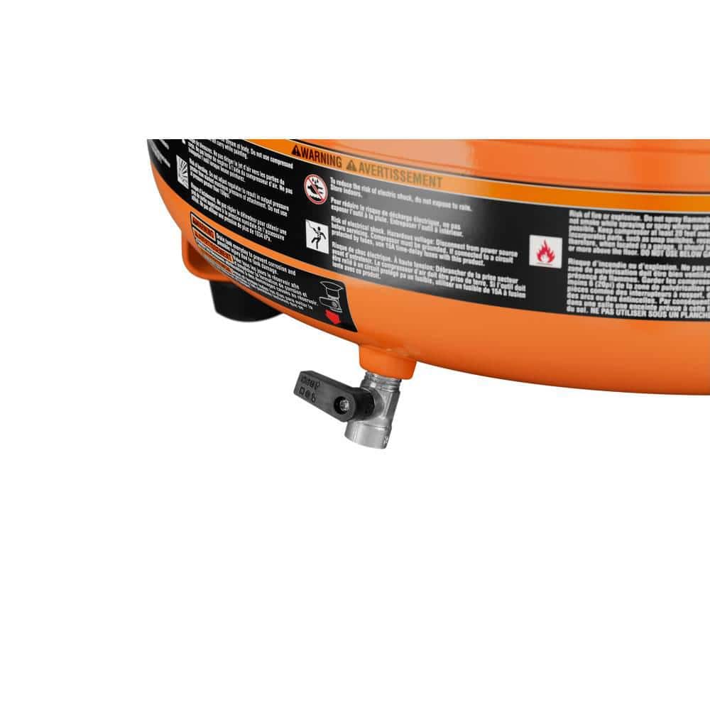 6 Gal. Portable Electric Pancake Air Compressor with 1/4 in. 50 ft. Lay Flat Air Hose OF60150HB-R5025LF