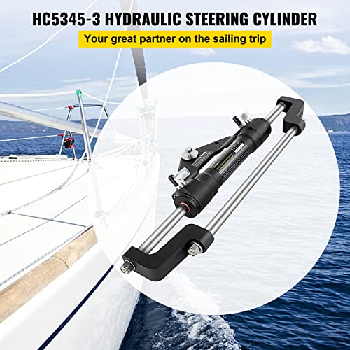 VEVOR Hydraulic Steering for Boats 300HP, Outboard Hydraulic Steering Cylinder