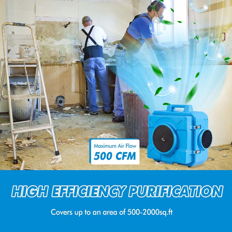 Hepa Air Scrubber For Industrial Commercial Heavy Duty Air Cleaner Negative Air Machine Etl Certified Air Purifier