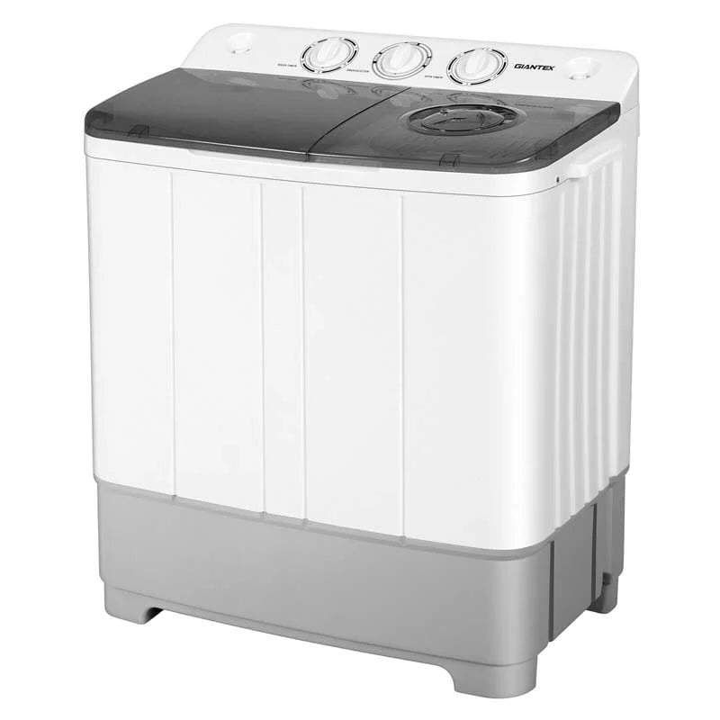 22 Lbs 2 In 1 Portable Washing Machine With Drain Pump Twin Tub Top Load Washer Dryer Combo For Rv Apartment