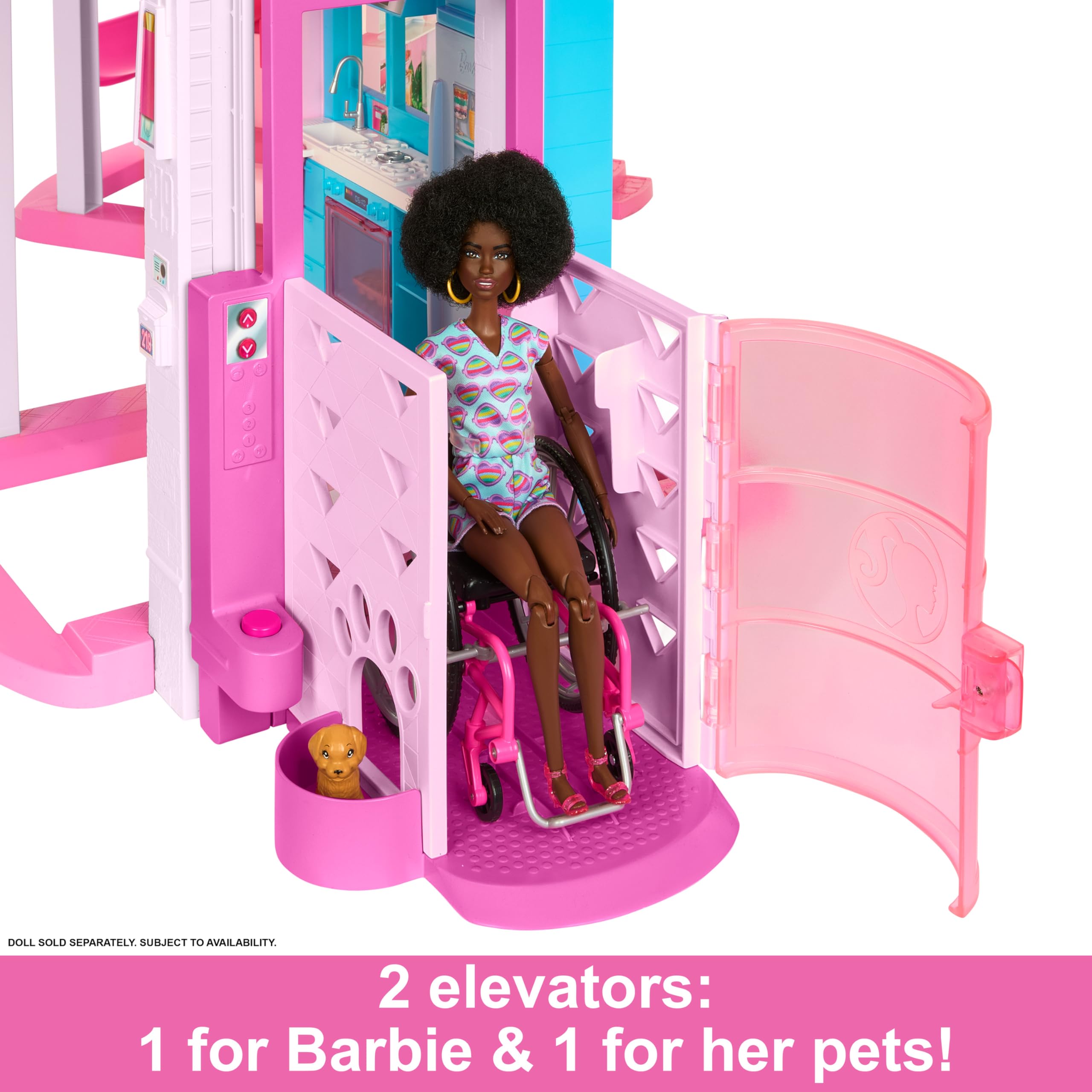 Barbie Dreamhouse 3 Story Playset Elevator