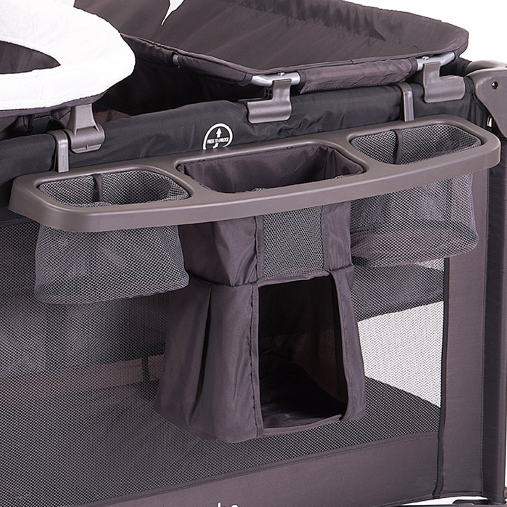Pamo Babe Unisex Nursery Center Playard with Bassinet &amp; Changing Table
