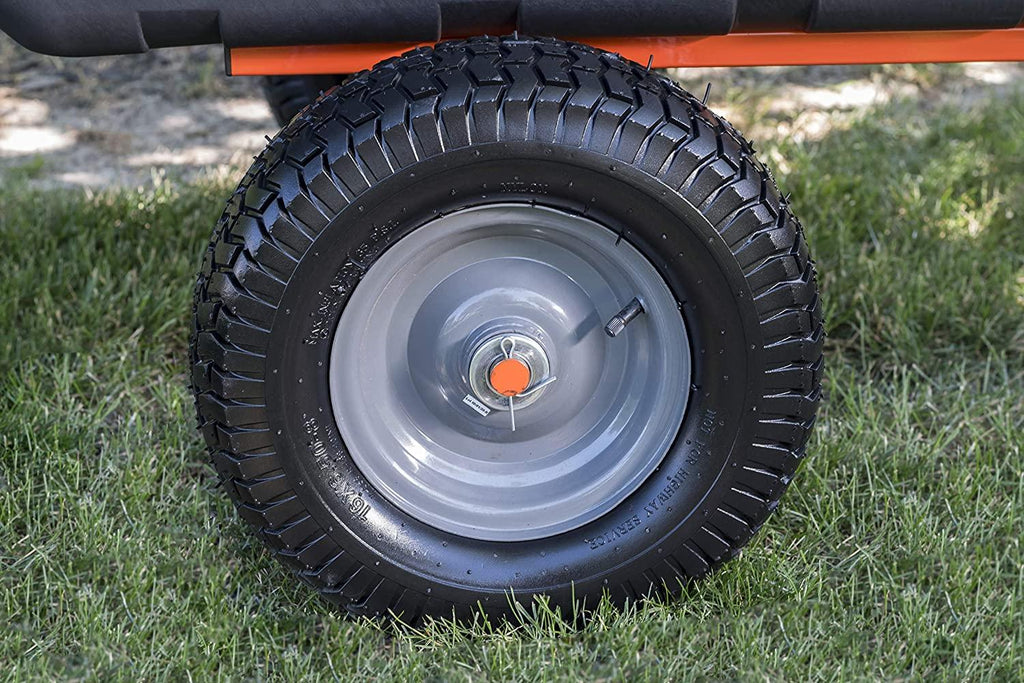 Agri Fab Inc 45 0553, 1000 Pound, Poly Dump/Swivel Cart, Black/Orange