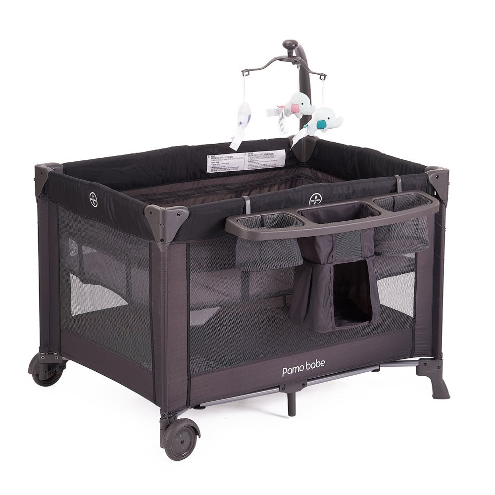 Pamo Babe Unisex Nursery Center Playard with Bassinet &amp; Changing Table