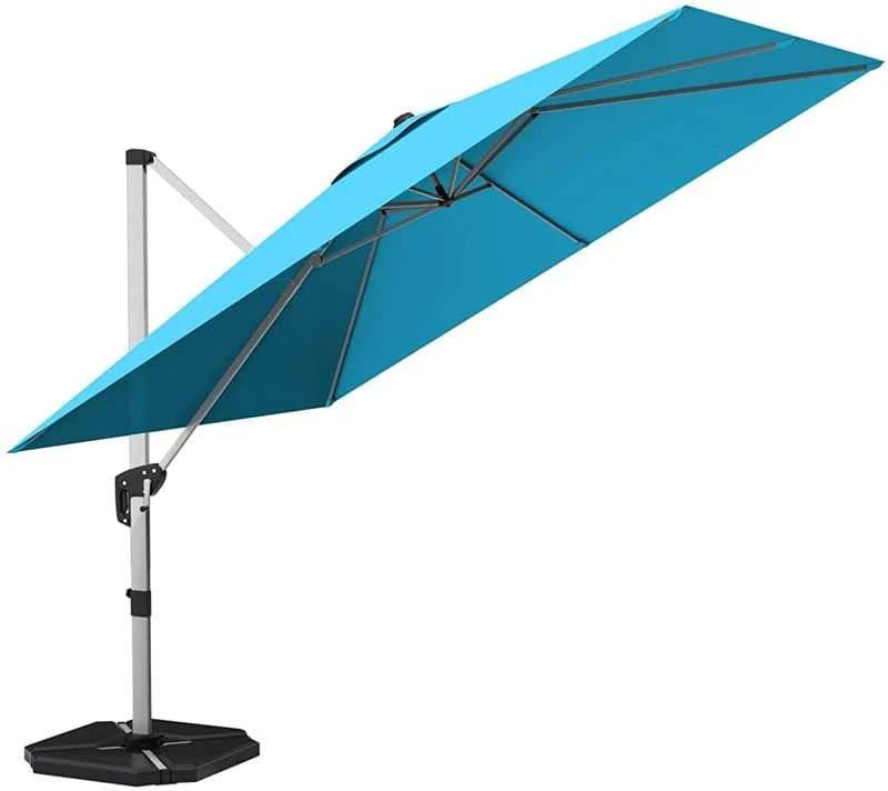 10 Ft 360 Degree Tilt Aluminum Square Large Outdoor Patio Offset Cantilever Umbrella For Pool Deck Backyard