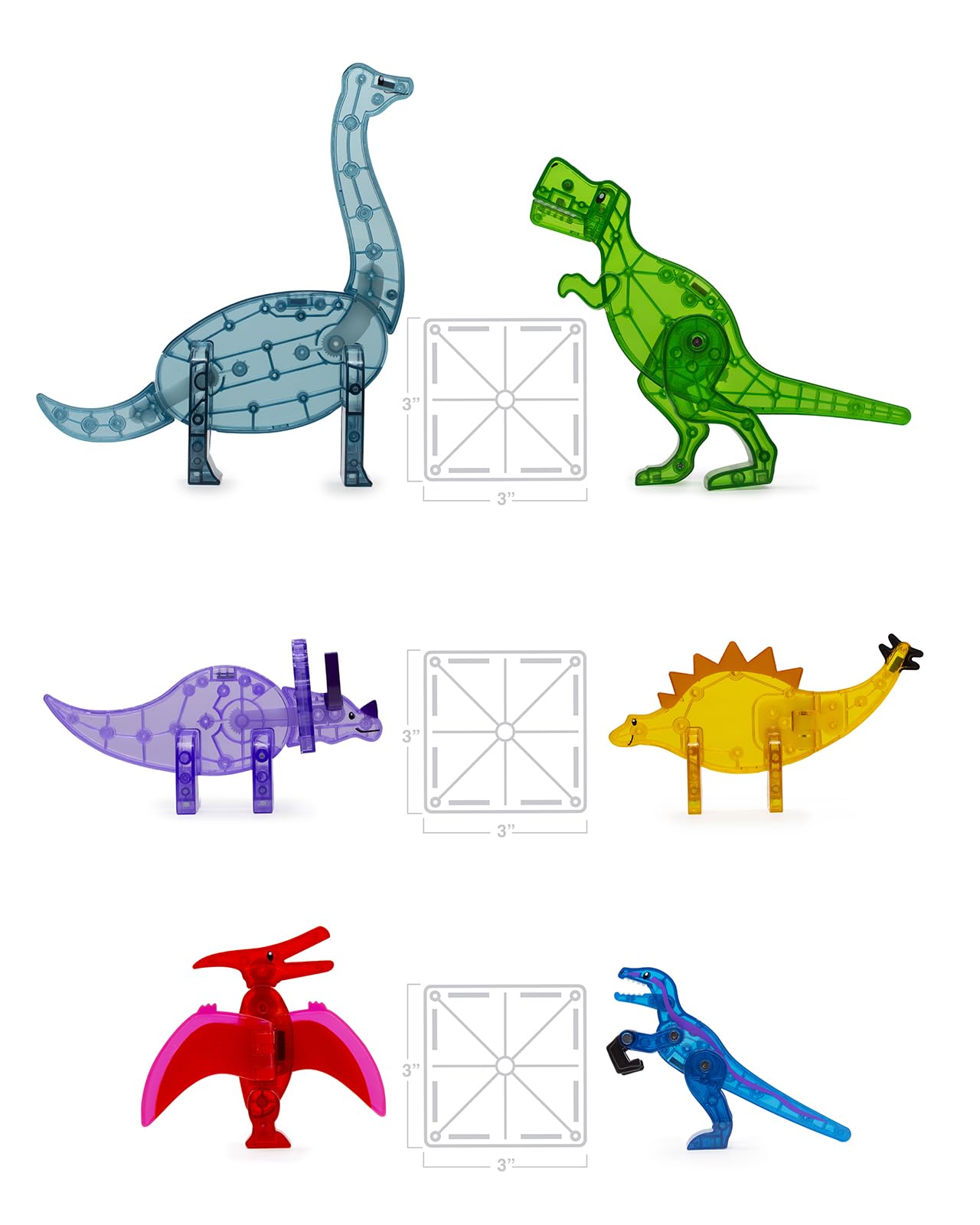 MAGNA TILES 50 Piece Magnetic Construction ORIGINAL