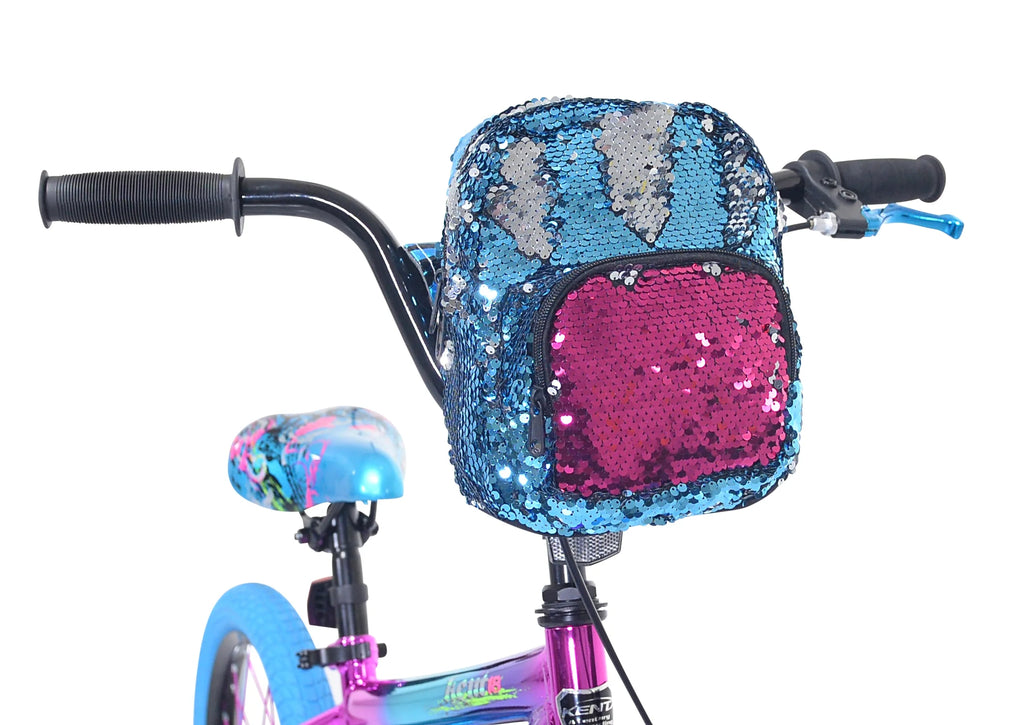 Kent Illusion Child Bike, 18" Wheels, Kids Ages 6-12 Years, Blue/Purple