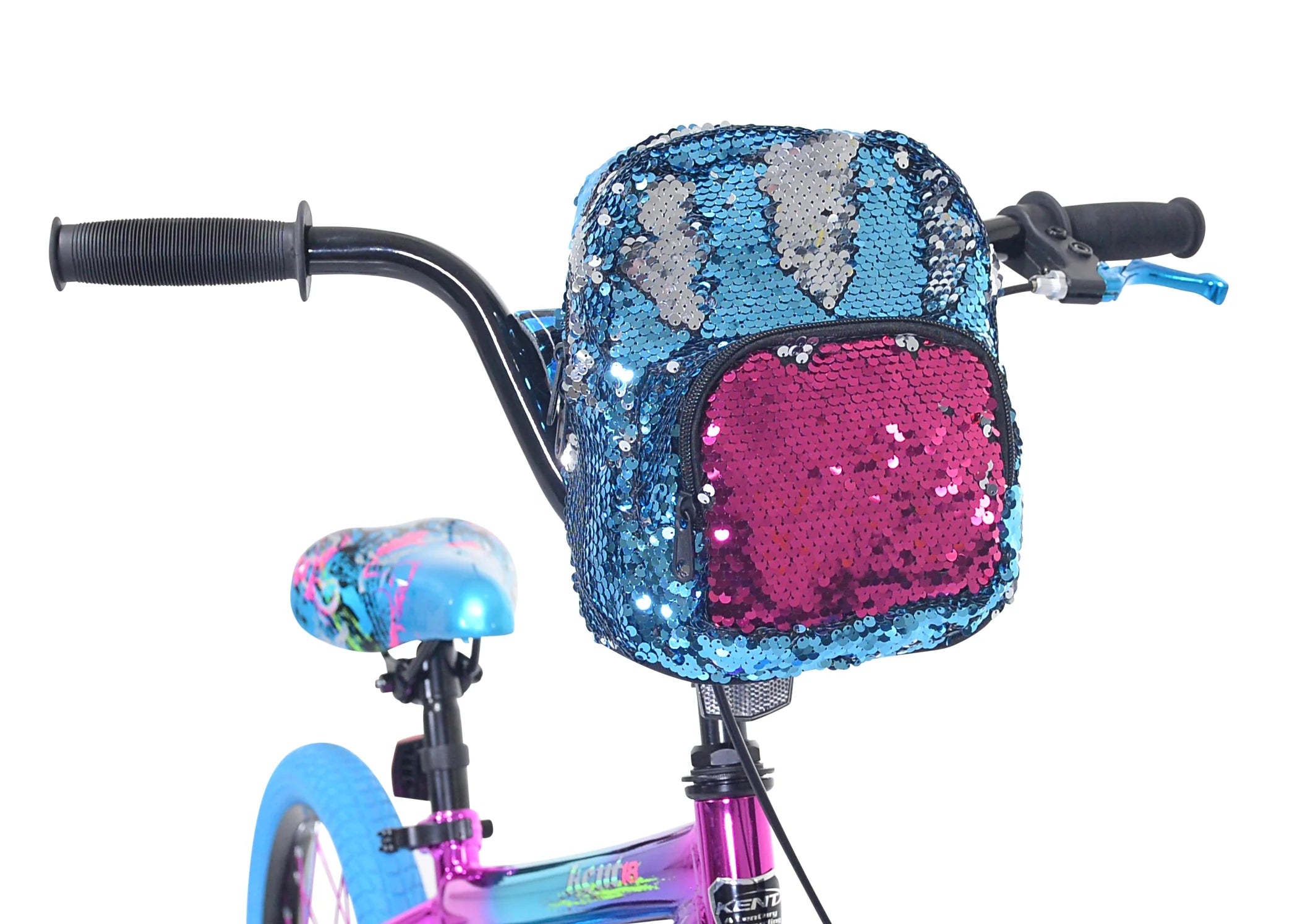 Kent Illusion Child Bike, 18" Wheels, Kids Ages 6-12 Years, Blue/Purple