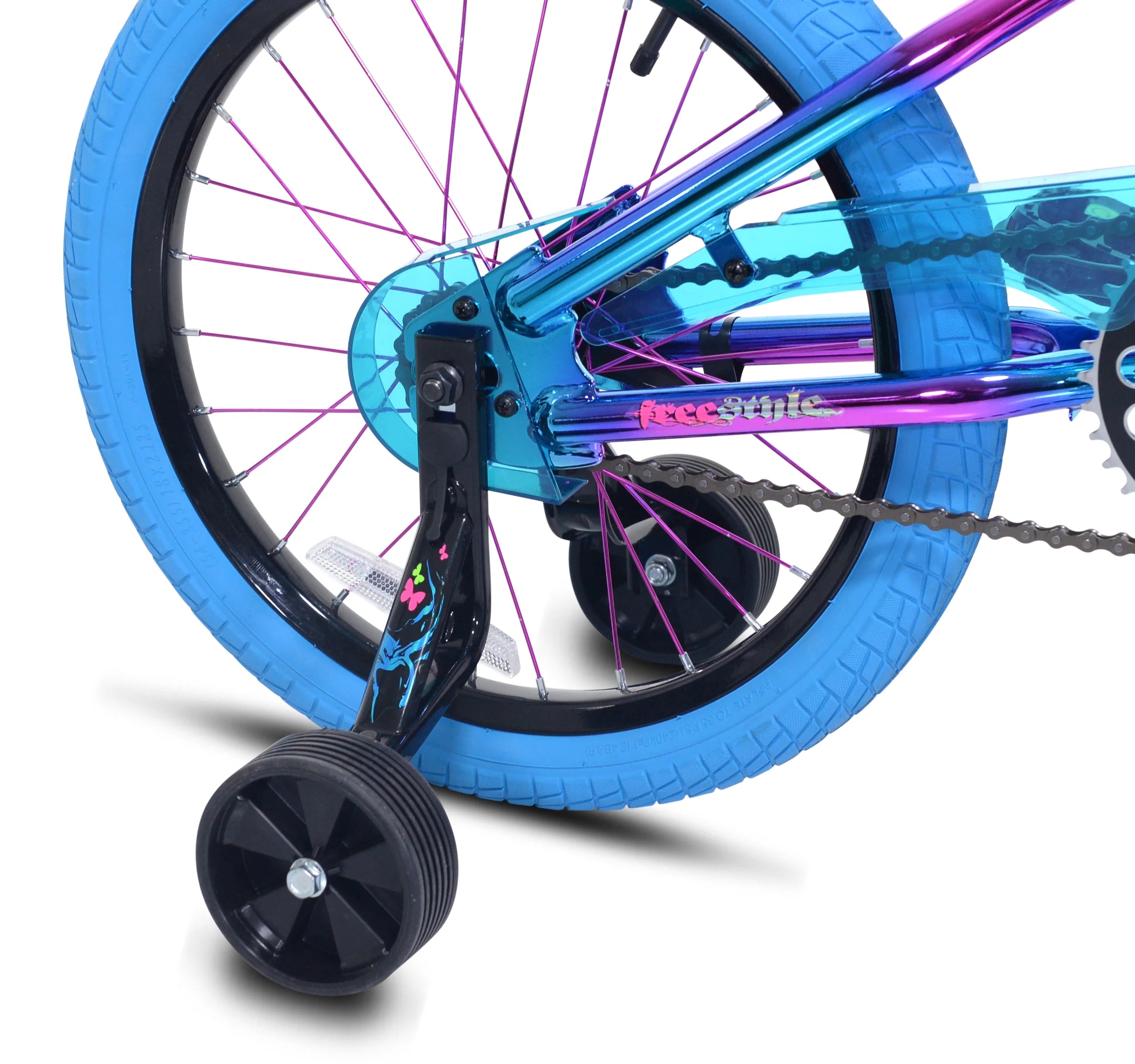 Kent Illusion Child Bike, 18" Wheels, Kids Ages 6-12 Years, Blue/Purple