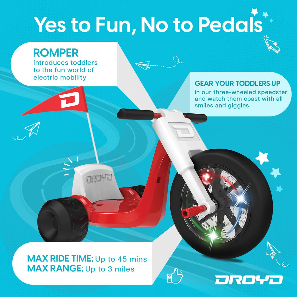 Droyd Romper Electric Tricycle Multi Color