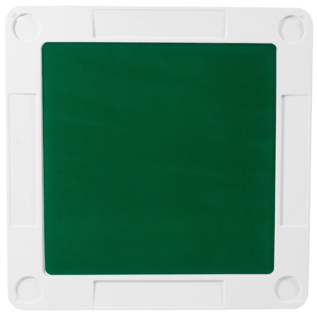 Flash Furniture 34.5" Square 4-Player Folding Card Game Table with Green Playing Surface and Cup Holders