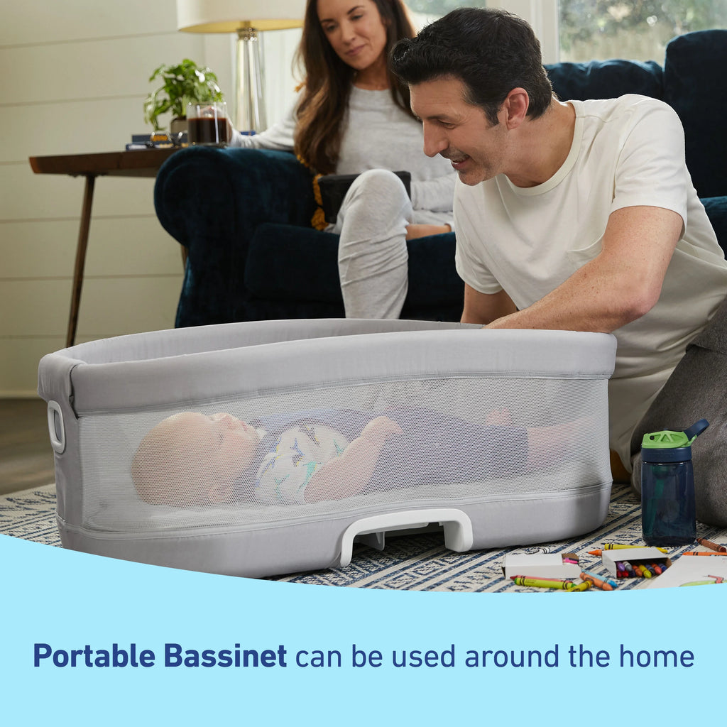 Graco DreamMore Newborn Bedside Bassinet Deluxe with Calming Motion, Maison