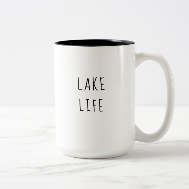 Rustic Chic Lake Life Lake house Modern Cabin Two-Tone Coffee Mug